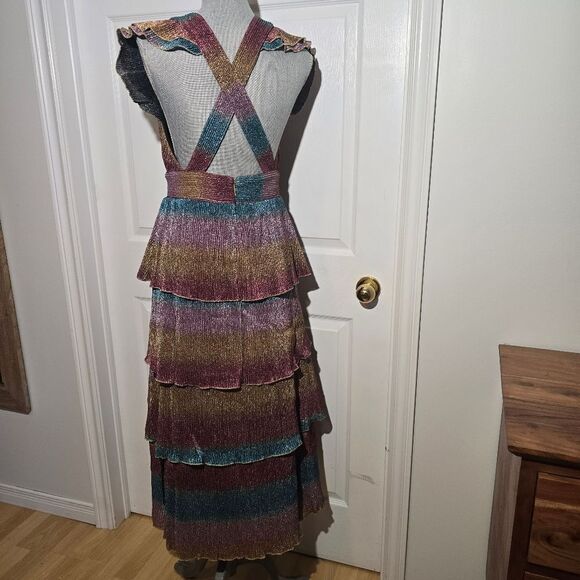 SAYLOR Marika Metaliic Tiered Maxi Dress - Picture 6 of 8